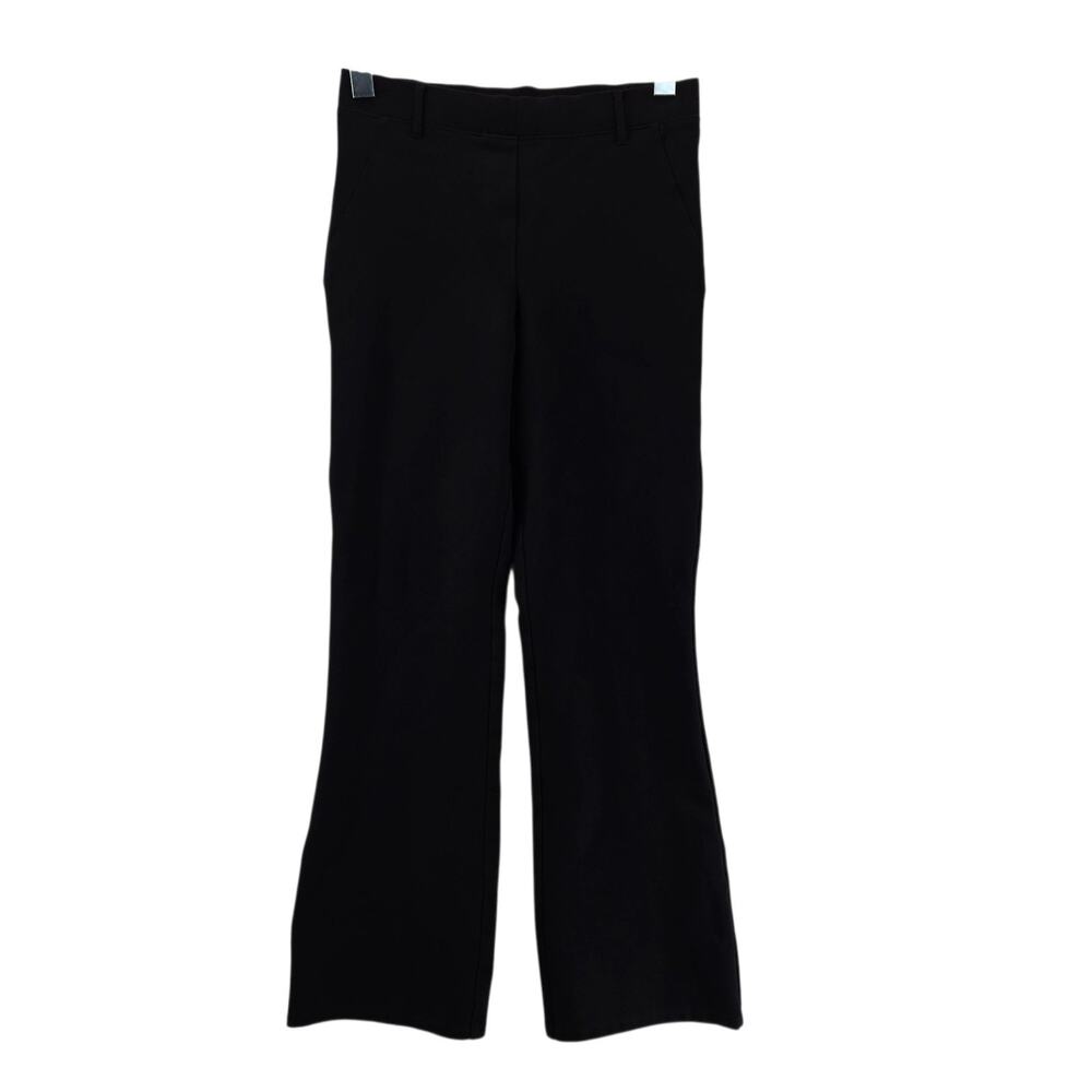 Quince Yoga Dress Pants Womens Small Petite Ponte Black Bootcut Mid Rise Stretch